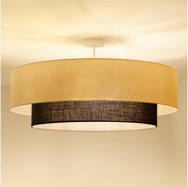 Brilagi - LED Přisazený lustr BOHO STYLE 3xE27/15W/230V pr. 80 cm krémová/hnědá
