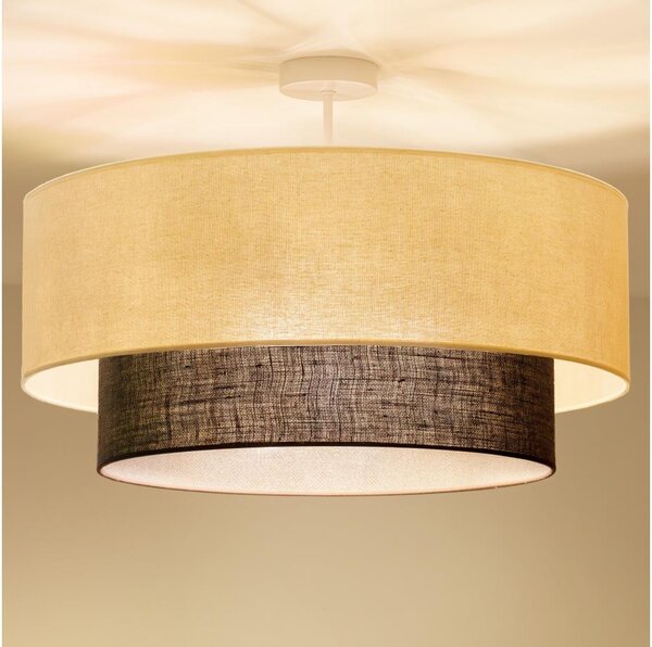 Brilagi - LED Přisazený lustr BOHO STYLE 3xE27/15W/230V pr. 60 cm krémová/hnědá
