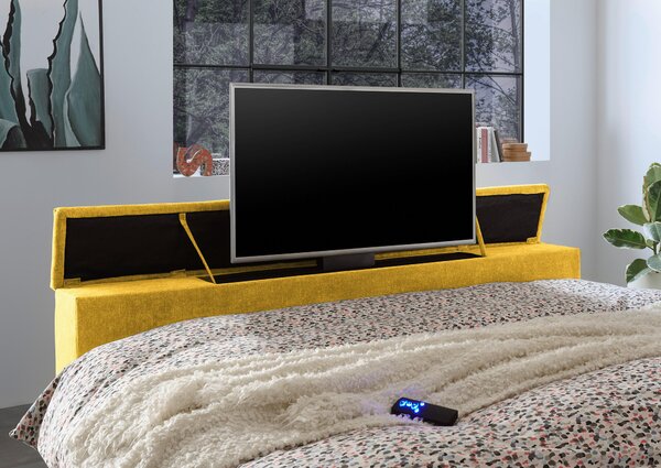 POSTEL BOXSPRING, 180/200 cm, žlutá Carryhome - Manželské postele, Online Only