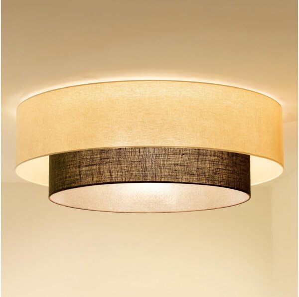 Brilagi - LED Stropní svítidlo BOHO STYLE 3xE27/15W/230V pr. 80 cm krémová/hnědá