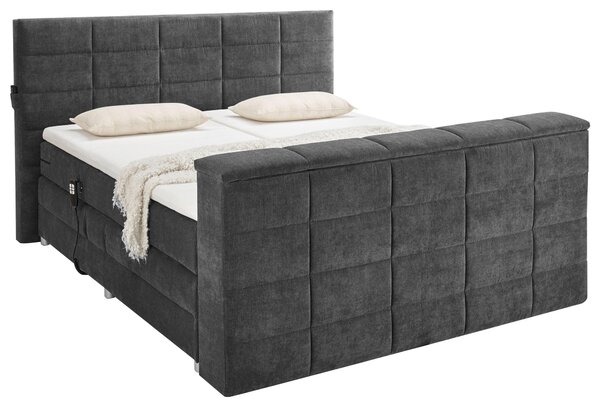 POSTEL BOXSPRING, 180/200 cm, antracitová Carryhome - Manželské postele, Online Only