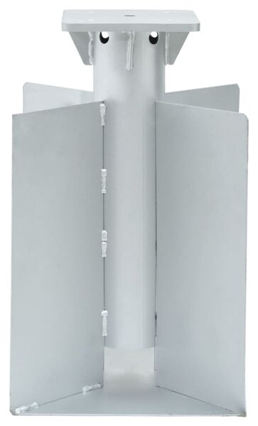 Zemní kotva pro slunečník stříbrná 27,5 x 27,5 x 45 cm ocel