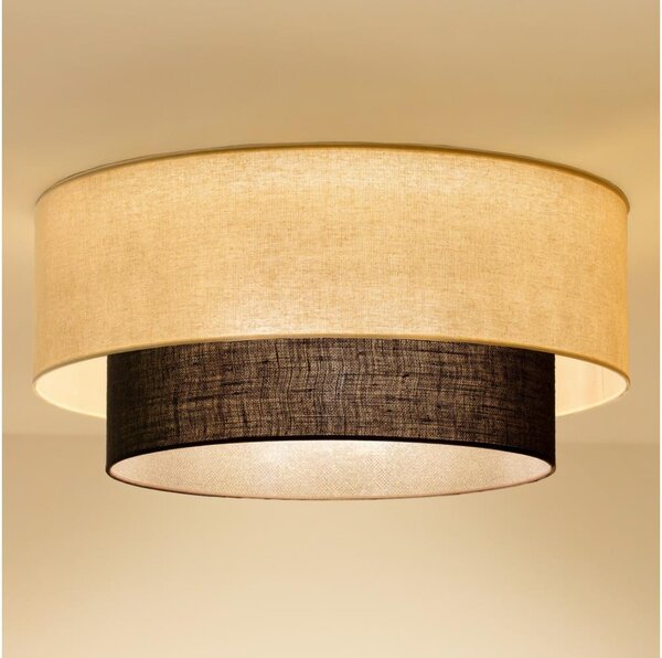Brilagi - LED Stropní svítidlo BOHO STYLE 3xE27/15W/230V pr. 60 cm krémová/hnědá
