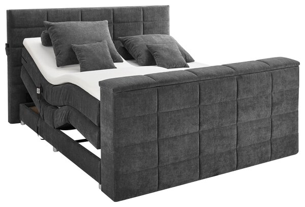 POSTEL BOXSPRING, 180/200 cm, antracitová Carryhome - Manželské postele, Online Only