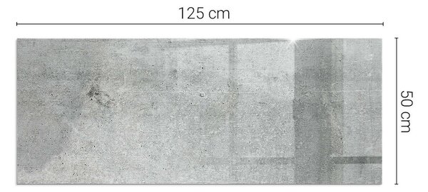 Obdélníková skleněná podložka pod kamna Surový beton v minimalistickém stylu ppkprntp-00095984