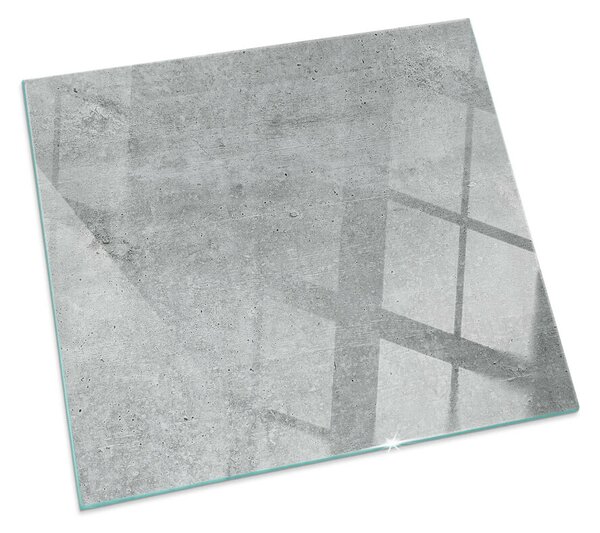 Obdélníková skleněná podložka pod kamna Surový beton v minimalistickém stylu ppkprntp-00095984