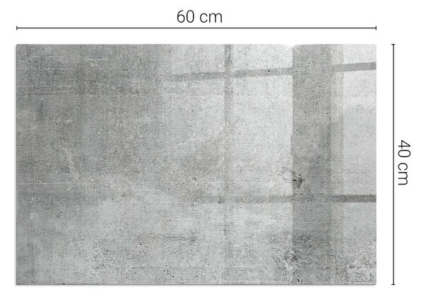 Obdélníková skleněná podložka pod kamna Surový beton v minimalistickém stylu ppkprntp-00095984