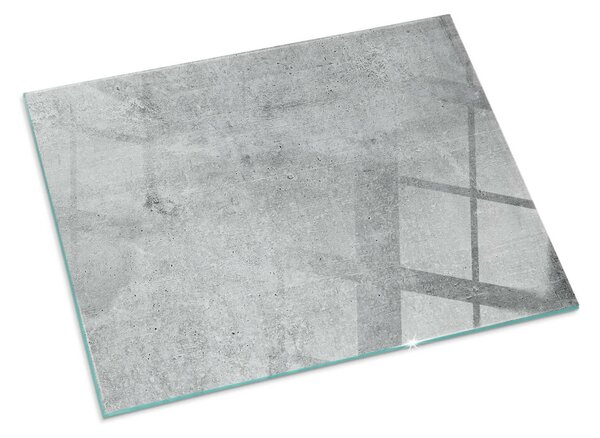 Obdélníková skleněná podložka pod kamna Surový beton v minimalistickém stylu ppkprntp-00095984