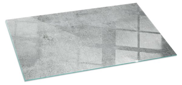 Obdélníková skleněná podložka pod kamna Surový beton v minimalistickém stylu ppkprntp-00095984