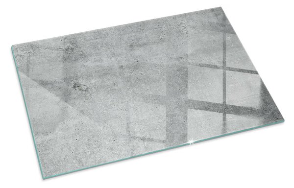 Obdélníková skleněná podložka pod kamna Surový beton v minimalistickém stylu ppkprntp-00095984
