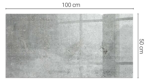 Obdélníková skleněná podložka pod kamna Surový beton v minimalistickém stylu ppkprntp-00095984