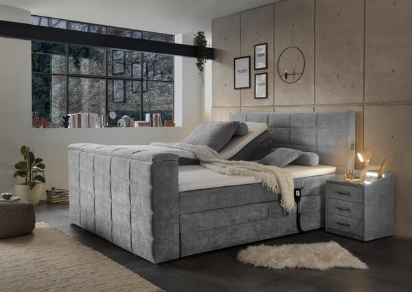 POSTEL BOXSPRING, 180/200 cm, šedá Carryhome - Manželské postele, Online Only