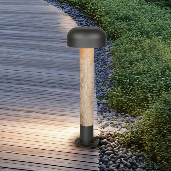 Trio Lighting Oсвітлення cesty FRASER, betonový vzhled, výška 54 cm, kov, IP54, stmívatelný, Hliník / šedá / zinek, Hliník, Moderní