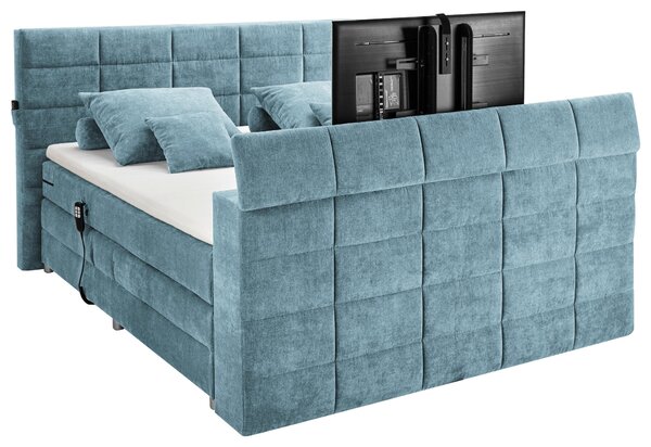 POSTEL BOXSPRING, 180/200 cm, modrá Carryhome - Manželské postele, Online Only