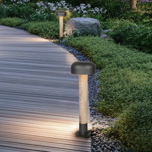 Trio Lighting Oсвітлення cesty FRASER, betonový vzhled, výška 54 cm, kov, IP54, stmívatelný, Hliník / šedá / zinek, Hliník, Moderní