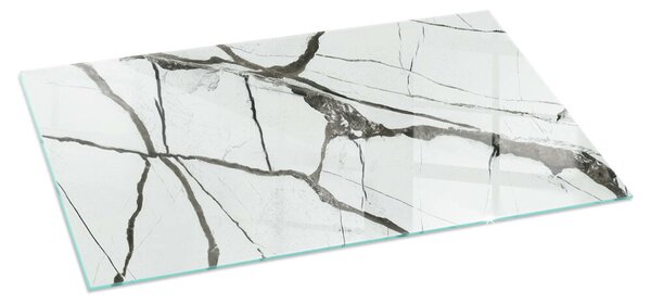 Obdélníkové sklo pod krbová kamna Mramorové žíly v elegantním stylu ppkprntp-00281896