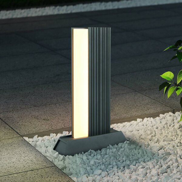 Trio Lighting LED osvětlení cesty MARIZA, výška 50 cm, antracitová barva, kov, IP65, Černá, Hliník, Moderní