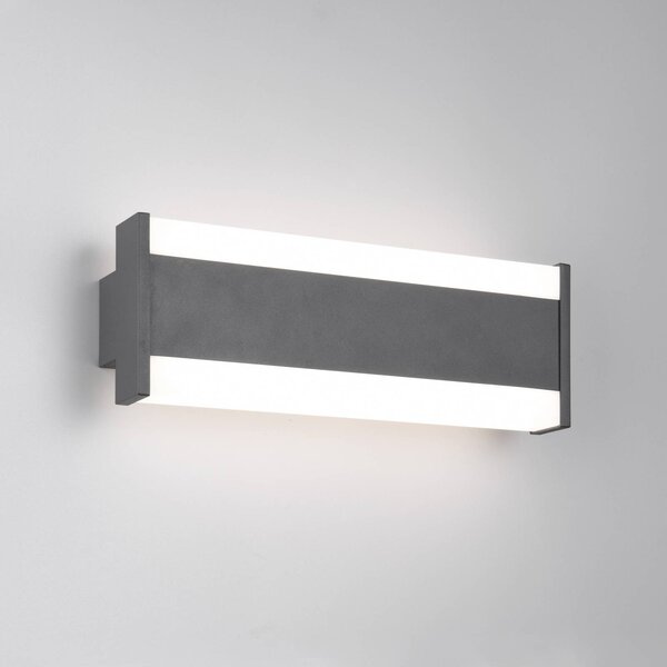 Trio Lighting LED venkovní nástěnné svítidlo DAWSON, 30 cm, antracitová IP54 nahoru/dolů, Černá, Hliník, Moderní, Nástěnné svítidlo