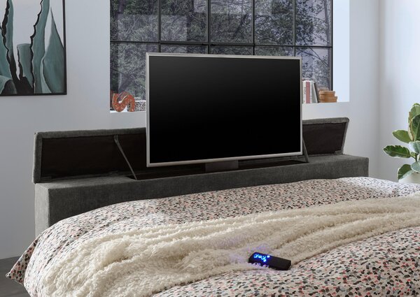 POSTEL BOXSPRING, 180/200 cm, tmavě šedá Carryhome - Manželské postele, Online Only