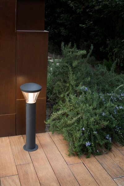 SHELBY LED sloupková lampa, tmavě šedá, h 62.5cm - FARO
