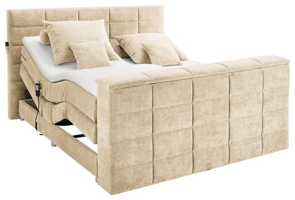 POSTEL BOXSPRING, 180/200 cm, pískové barvy Carryhome - Manželské postele, Online Only