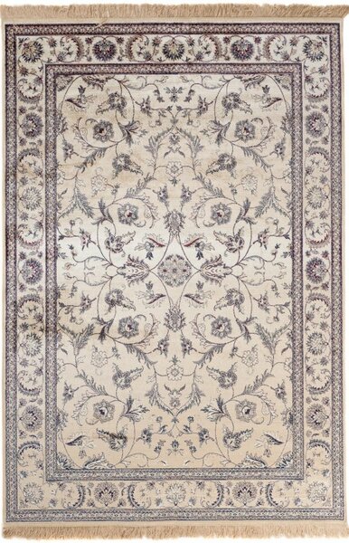 Makro Abra Klasický kusový koberec Isphahan 84313/57 Ivory béžový modrý Rozměr: 80x150 cm