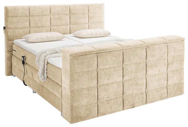 POSTEL BOXSPRING, 180/200 cm, pískové barvy Carryhome - Manželské postele, Online Only