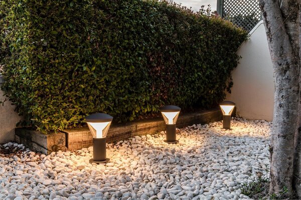 SHELBY LED sloupková lampa, tmavě šedá, h 32.5cm - FARO