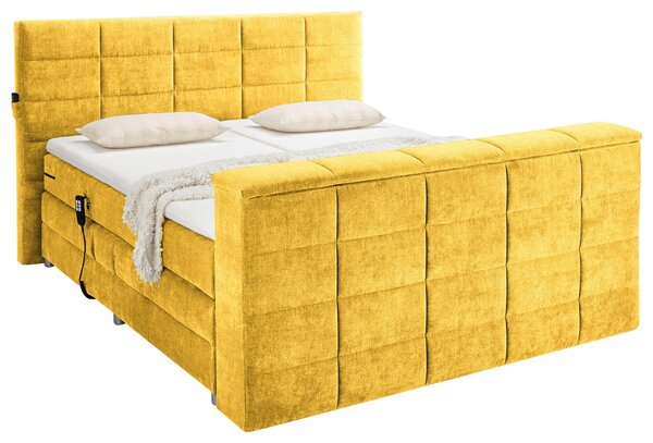 POSTEL BOXSPRING, 180/200 cm, žlutá Carryhome - Manželské postele, Online Only