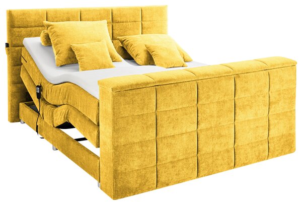 POSTEL BOXSPRING, 180/200 cm, žlutá Carryhome - Manželské postele, Online Only