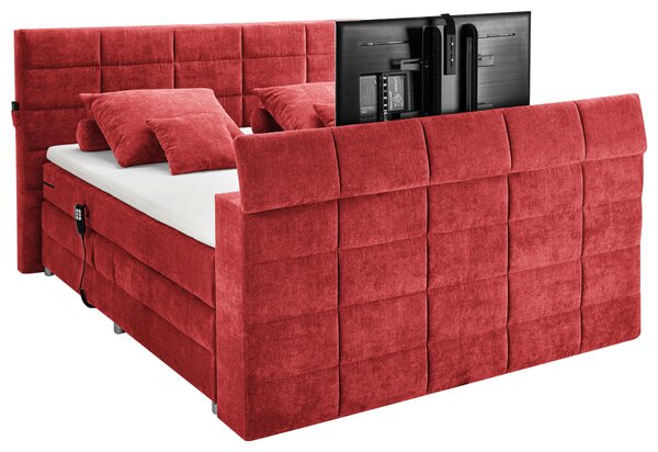 POSTEL BOXSPRING, 180/200 cm, červená Carryhome - Manželské postele, Online Only