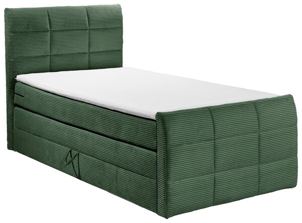 POSTEL BOXSPRING, 100/200 cm, zelená MID.YOU - Postele s úložným prostorem, Online Only