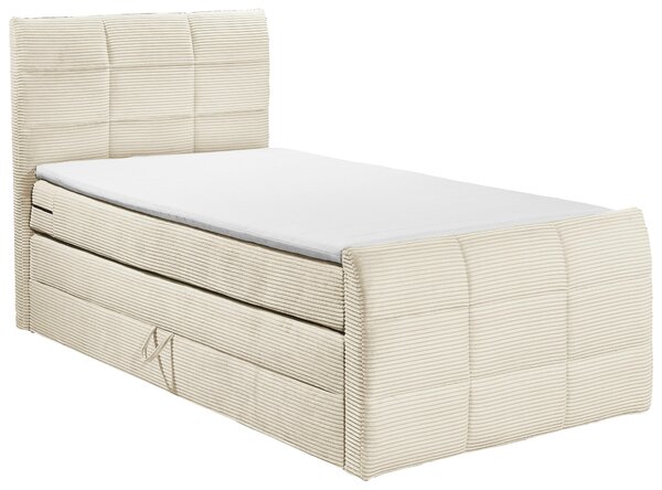 POSTEL BOXSPRING, 100/200 cm, krémová MID.YOU - Postele s úložným prostorem, Online Only
