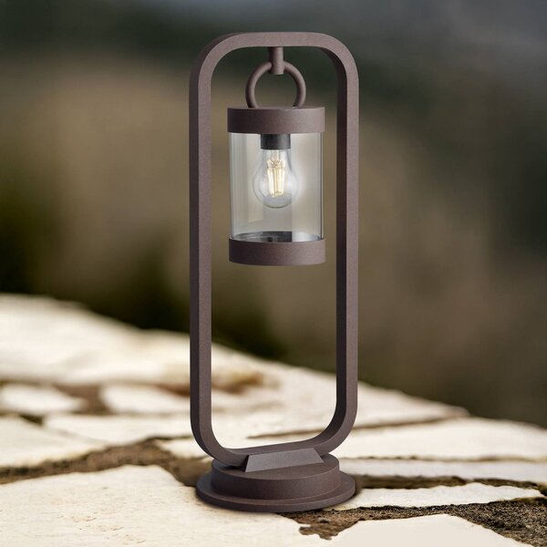Trio Lighting Oсвітлення cesty SAMBESI, barva rez, výška 60 cm, kov, IP44, stmívatelný, Hnědá / rez, Hliník, Moderní