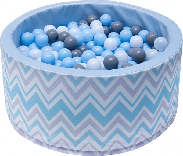 Suchý bazén s míčky modrý cik cak