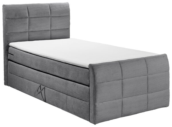 POSTEL BOXSPRING, 100/200 cm, tmavě šedá MID.YOU - Postele s úložným prostorem, Online Only