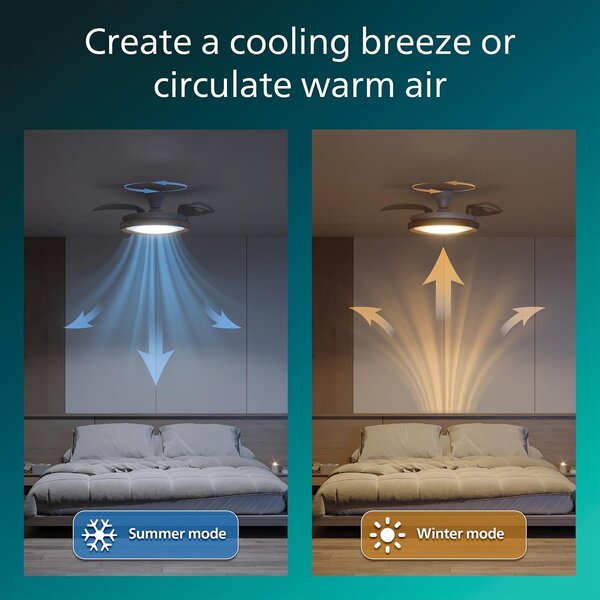 Bliss DC stropní ventilátor a svítidlo 28W+35W dřevo