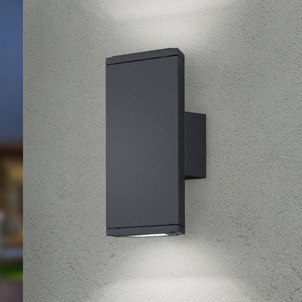 Trio Lighting LED venkovní nástěnné svítidlo COLORADO antracitová výška 20 cm kov IP54, Černá, Hliník, Moderní, Nástěnné svítidlo