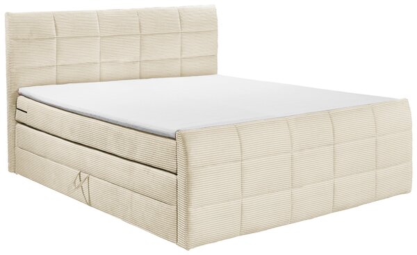 POSTEL BOXSPRING, 180/200 cm, krémová MID.YOU - Postele s úložným prostorem, Online Only