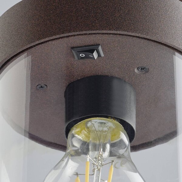 Trio Lighting Oсвітлення cesty SAMBESI, barva rez, výška 100 cm, kov, IP44, stmívatelný, Hnědá / rez, Hliník, Moderní
