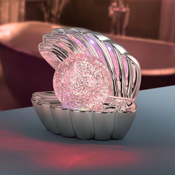 Reality Leuchten LED stolní lampa Shelly, chromová, plast, 18 cm, RGB, Chrom / stříbro, Obývací pokoj / jídelna, Plast, Young lifestyle