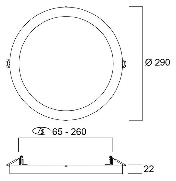 Sylvania LED stropní svítidlo START 5v1, bílé, Ø 29 cm, stmívatelné, stmívatelný, Bílá / opál, Chodba, Plast