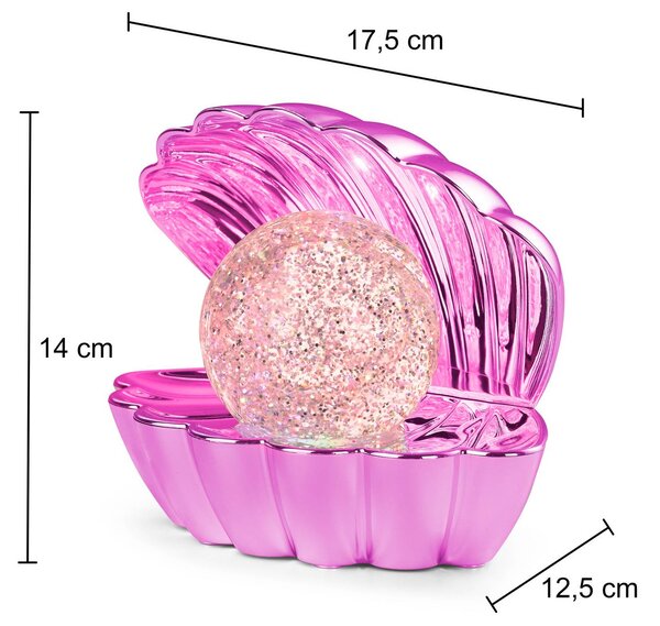 Reality Leuchten LED stolní lampa Shelly, růžová, plast, 18 cm, RGB, Fialová / růžová / barva růže, Obývací pokoj / jídelna, Plast, Young lifestyle