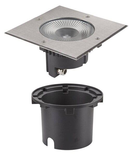 LA 1006105 ROCCI 200 EL hranaté zápustné zemní svítidlo nerezová ocel 16 W 3000 K 120° - BIG WHITE (SLV)
