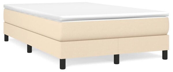 Box spring postel s matrací krémová 120x190 cm textil 3269662