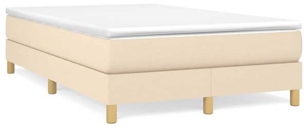 Box spring postel s matrací krémová 120x190 cm textil 3269669