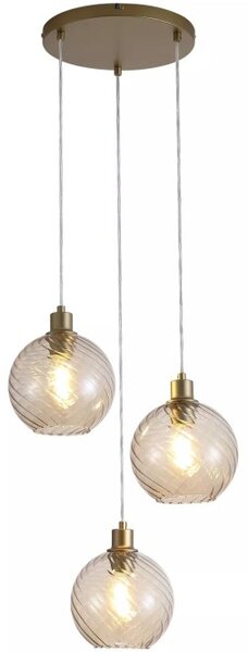 Searchlight 44520-3CP Trojitý závěsný lustr RADIANCE CHAMPAGNE optické sklo