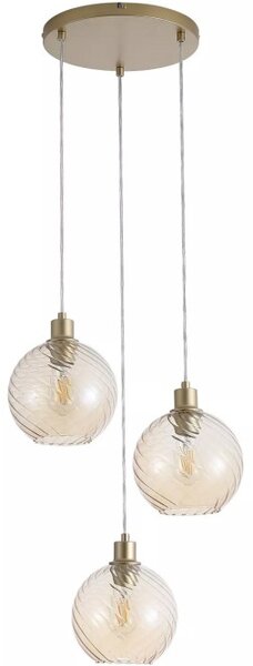Searchlight 44520-3CP Trojitý závěsný lustr RADIANCE CHAMPAGNE optické sklo