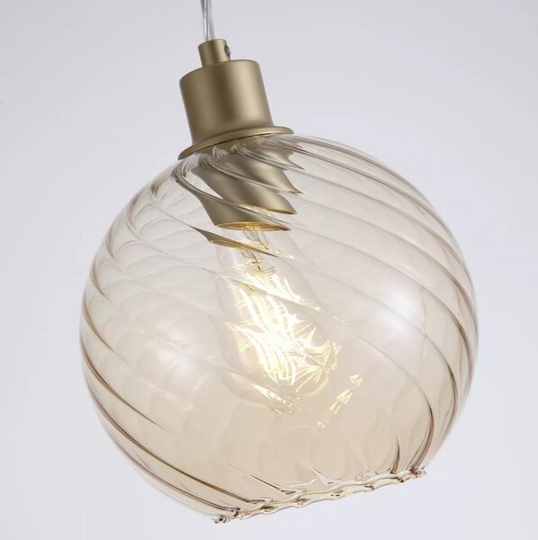 Searchlight 44520-6CP Závěsné svítidlo RADIANCE CHAMPAGNE optické sklo