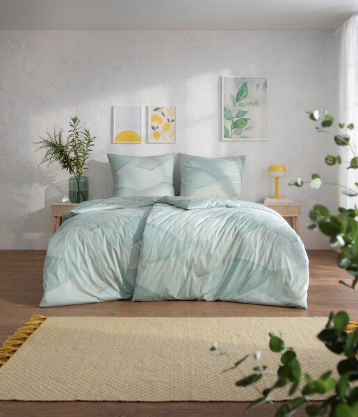 POVLEČENÍ, interlock jersey, mátově zelená, 140/200 cm Estella - Povlečení